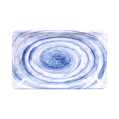 Melamine Rectangular Plate - Navy Design