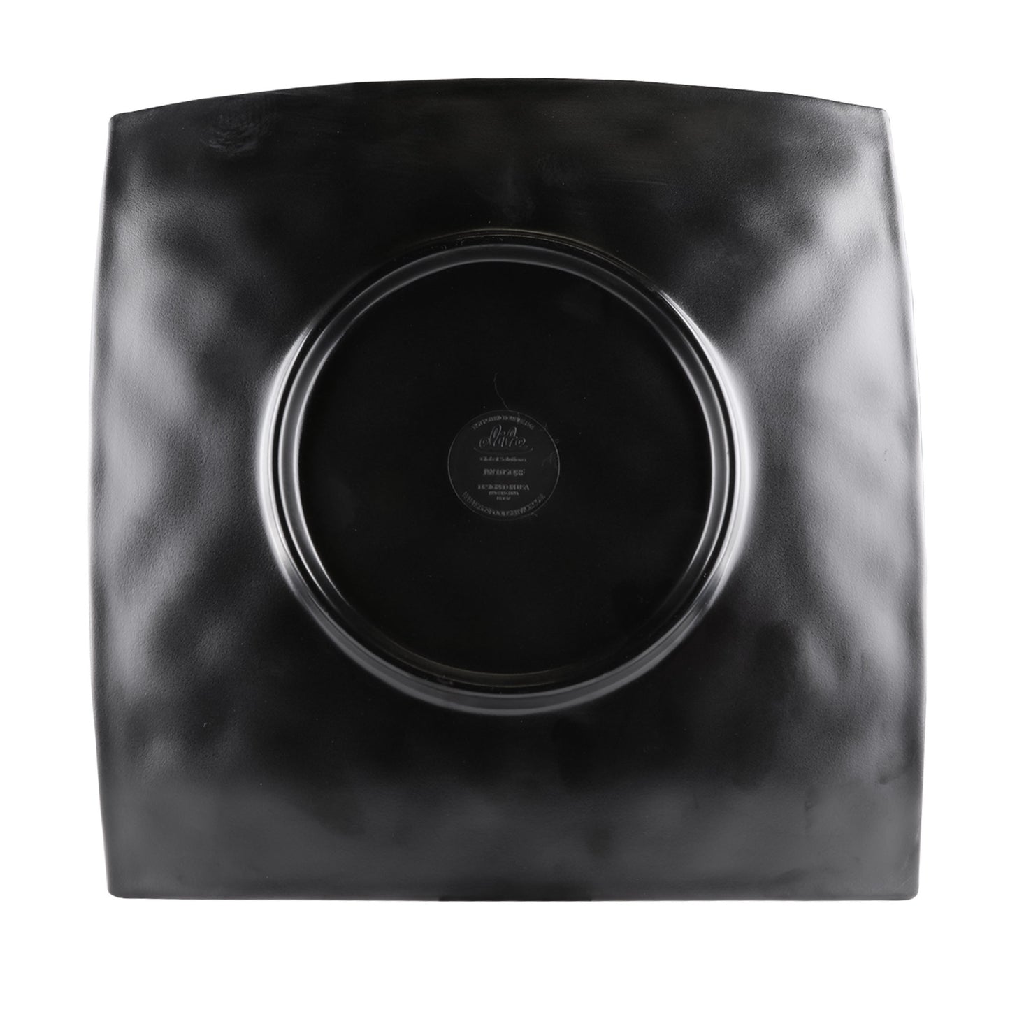 Melamine Square Shallow Plate - Black