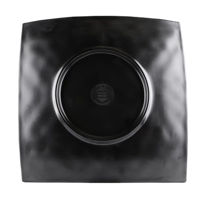 Melamine Square Shallow Plate - Black