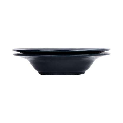 Melamine Round Two-Tone Bowl - Abyss Gloss Inside/Lapis Matte Outside