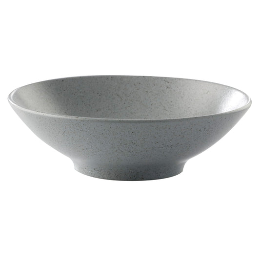 12.8 oz. Speckled Grey Reactive Glaze Porcelain Bowl, 6 1/4" Dia., Corona Cosmos Moon (Stocked) (12 Pack)