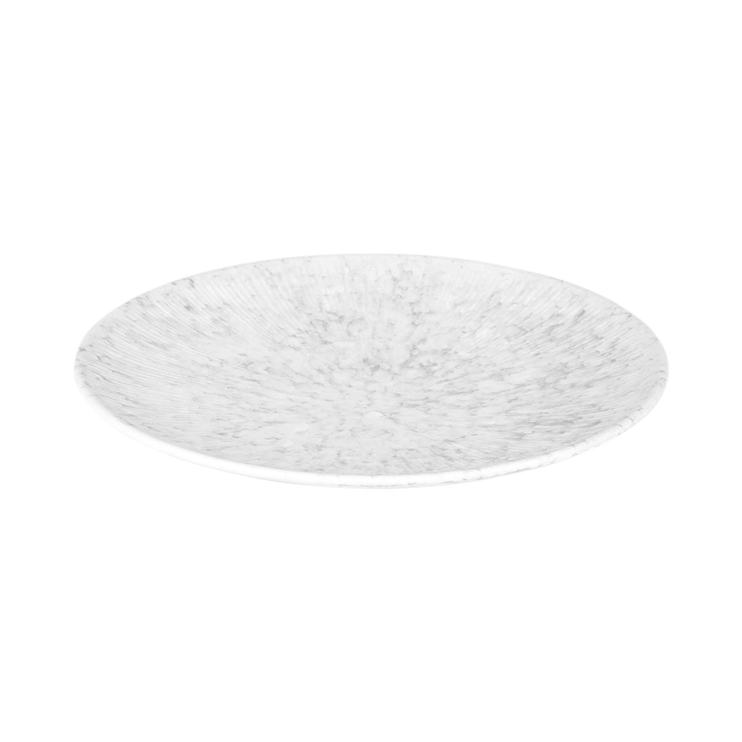 Melamine Round Plate - Gray Marble
