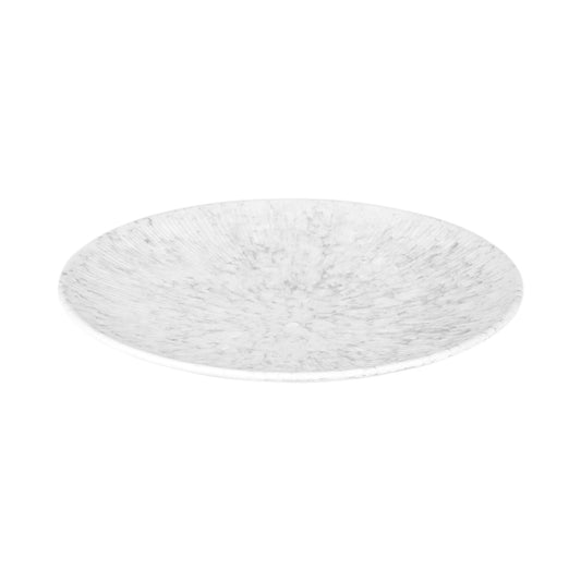 Melamine Round Plate - Gray Marble