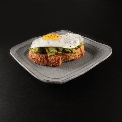 Melamine Irregular Square Plate - Granite Stone Design