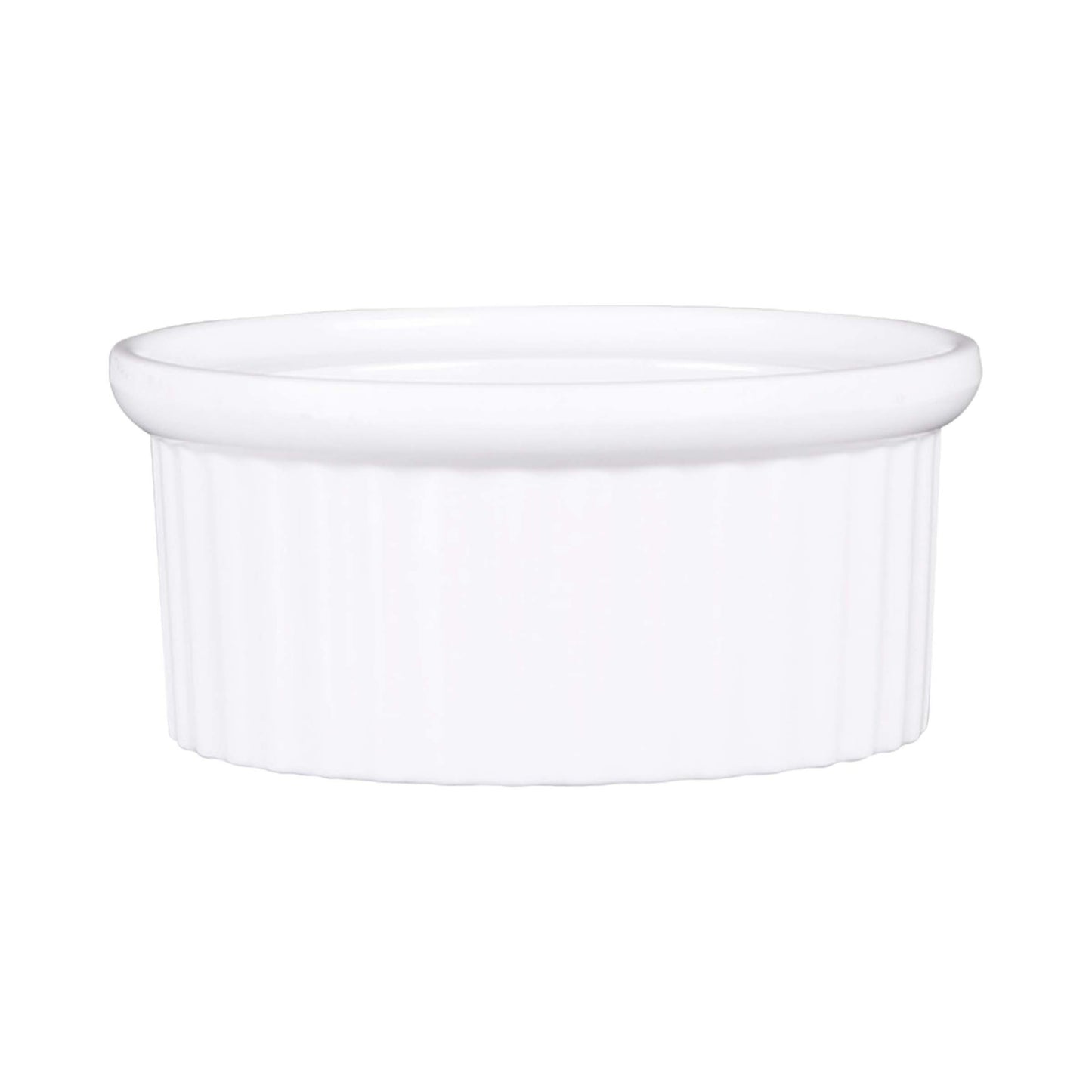 Melamine Ribbed Ramekin - White