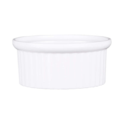 Melamine Ribbed Ramekin - White