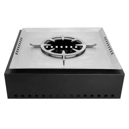 Strata Square SautÃ©/Cooker Kit, includes: (1) 15-1/2" x 15-1/2" stainless steel sautÃ©/cooker top with single grate ST11702014, (1) 16-1/2" x 16-1/2" x 5-1/4" 18 gauge powder coated galvanized steel base unit with protective case ST11602115, G.E.T. STRAT