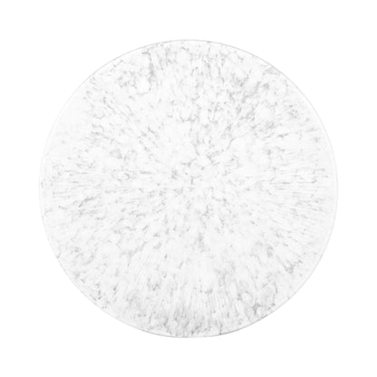 Melamine Round Plate - Gray Marble