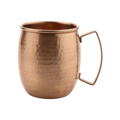 16 oz. Copper-Plated Mug with Hammered Finish, (19 oz. rim-full), 3.25" Top Dia., 4" Tall, G.E.T. Copper Drinkware