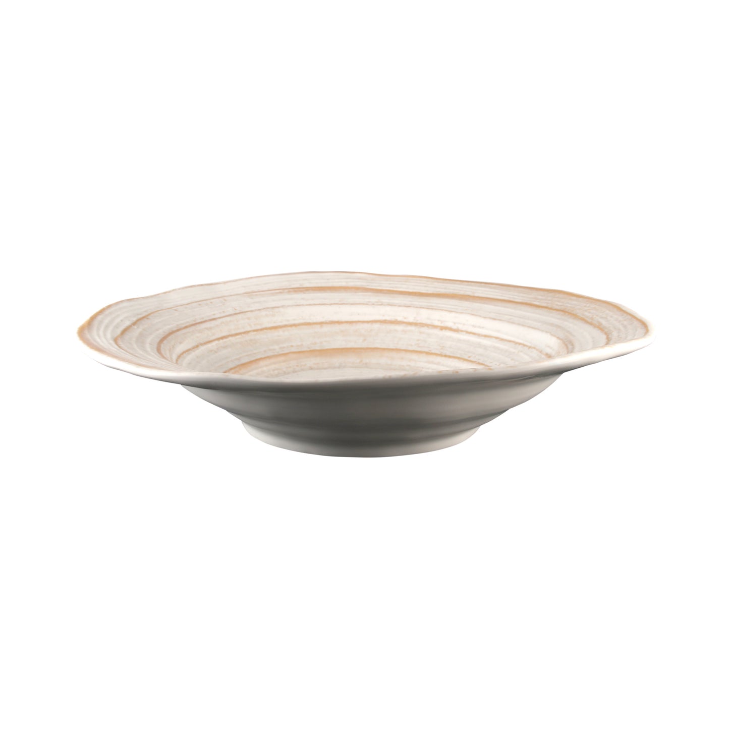 Melamine Irregular Round Serving Bowl - Off White Design
