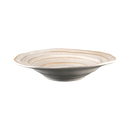 Melamine Irregular Round Serving Bowl - Off White Design