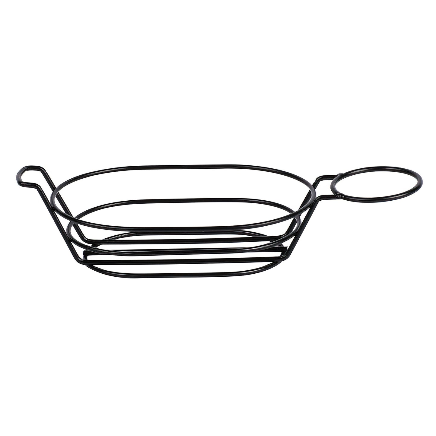 Oblong Metal Wire Basket with Sauce Cup Holder