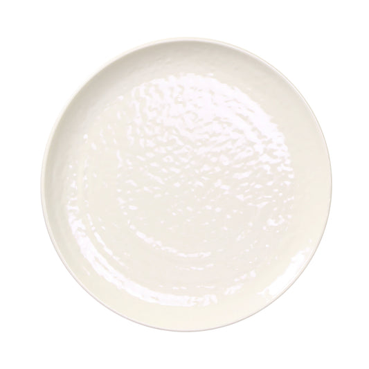 Round Pebble Plate, 9" dia. x 7/8" h., Pebble Top Gloss Sand, Bottom Matte Sand