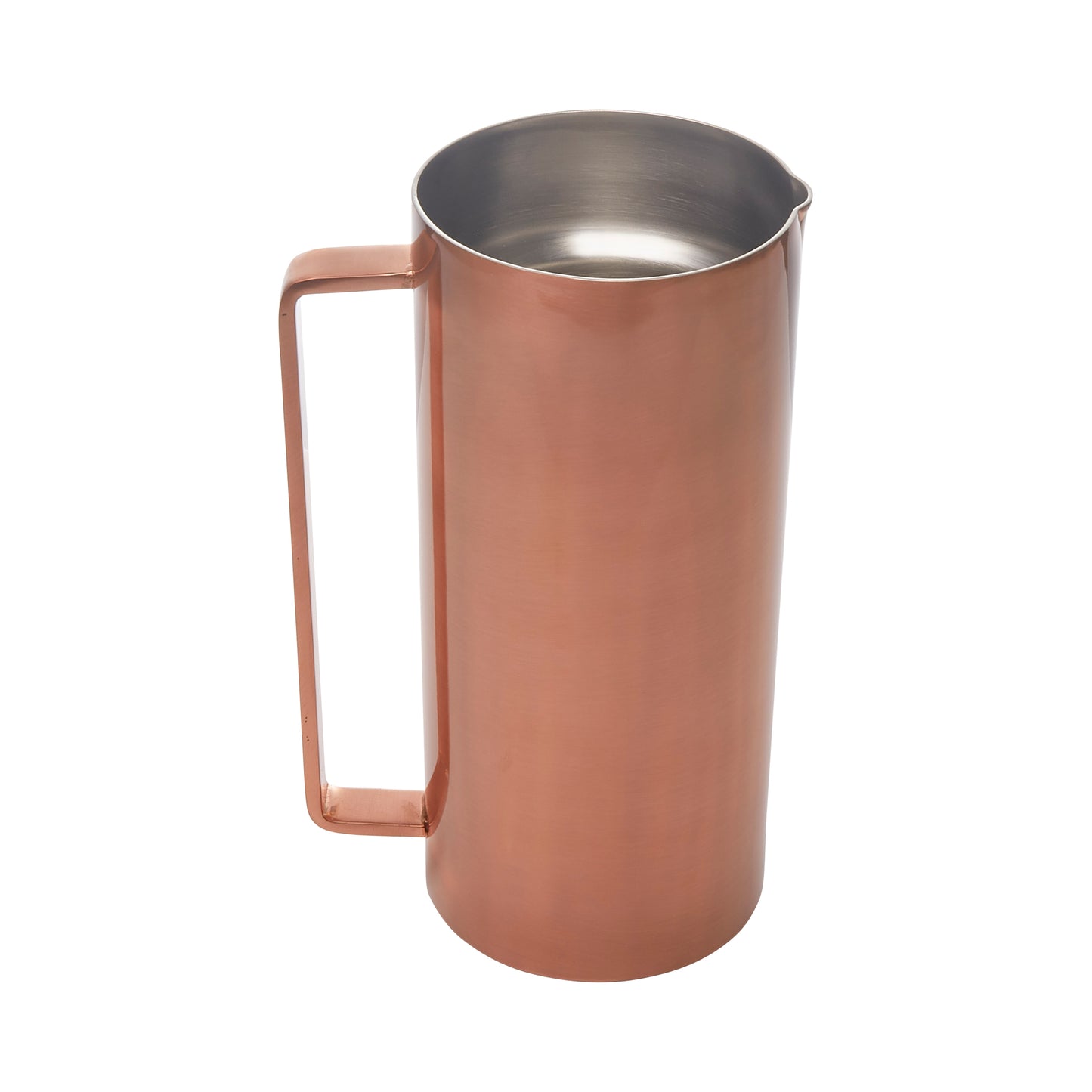 1.6 qt. Copper, Brushed Finish, Double Wall Pitcher with Handle
