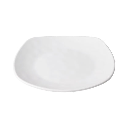 Melamine Square Plate w/ Rounded Edges - Off White