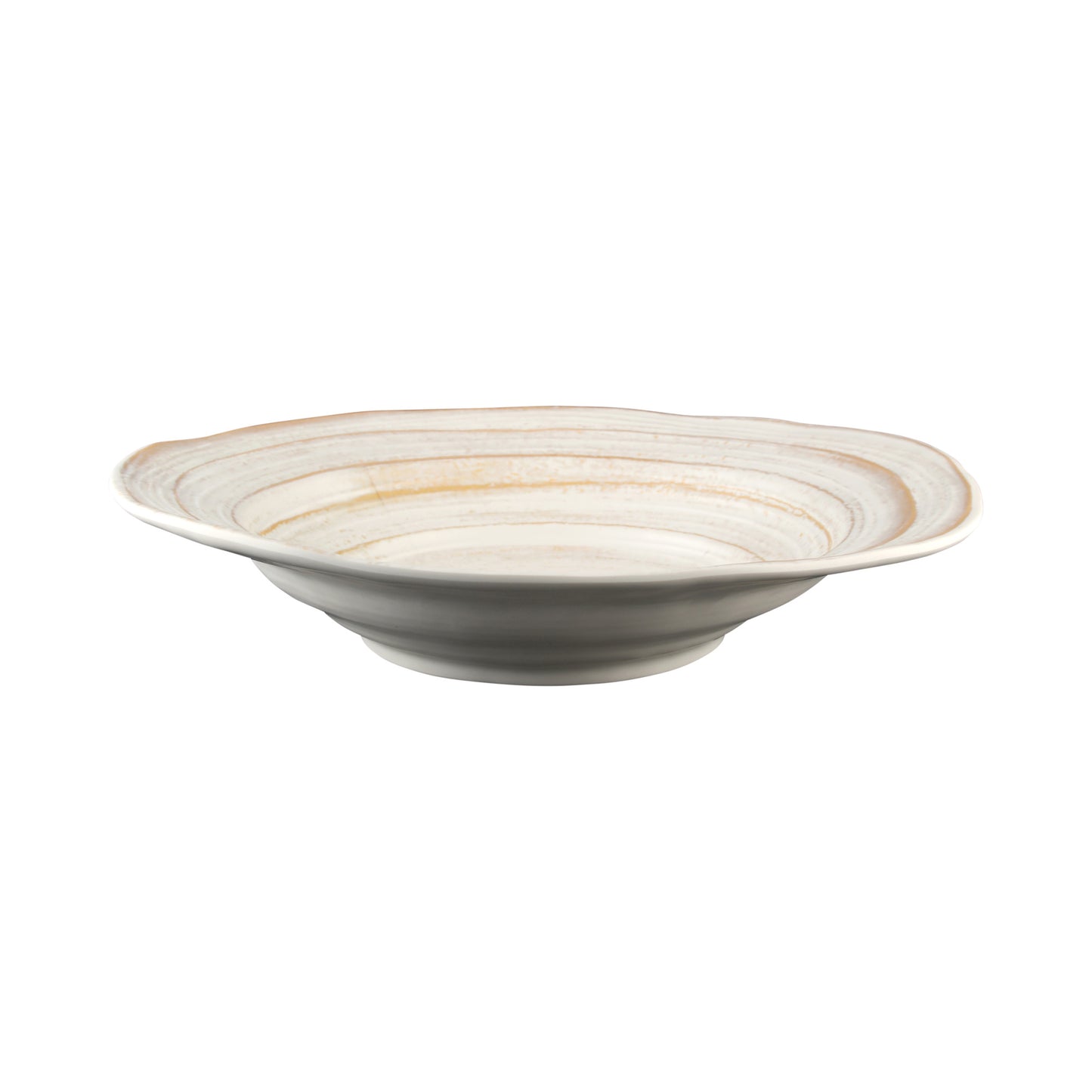 Melamine Irregular Round Serving Bowl - Off White Design