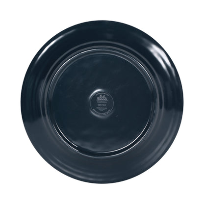 Melamine Round Two-Tone Plate - Abyss Gloss Inside/Lapis Matte Outside