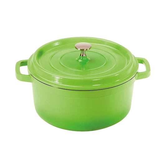 2.5 qt. (2.8 qt. rim-full), Induction Ready Round Dutch Oven w/ Lid, 10.38"L (w/handles) x 8.31"W x 3.75"H (Clear Coat)