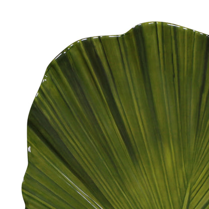 Melamine Small Palm Leaf Plate - Design Green