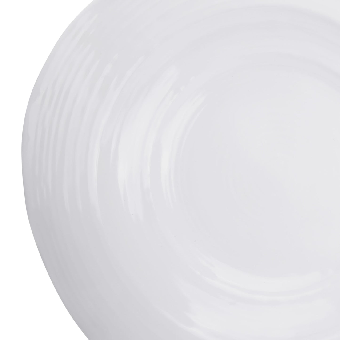 Melamine Irregular Round Serving Bowl - White