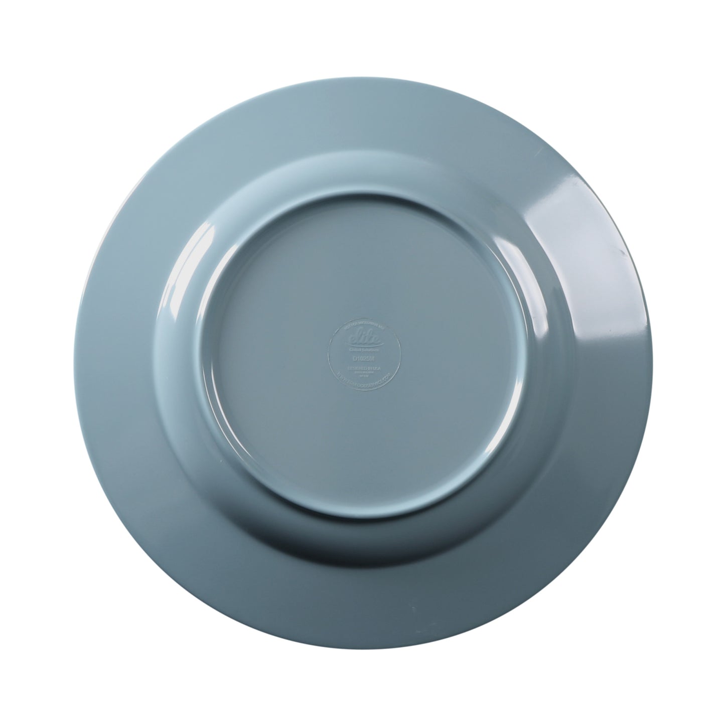Melamine Round Crackle Plate - Cameo Blue