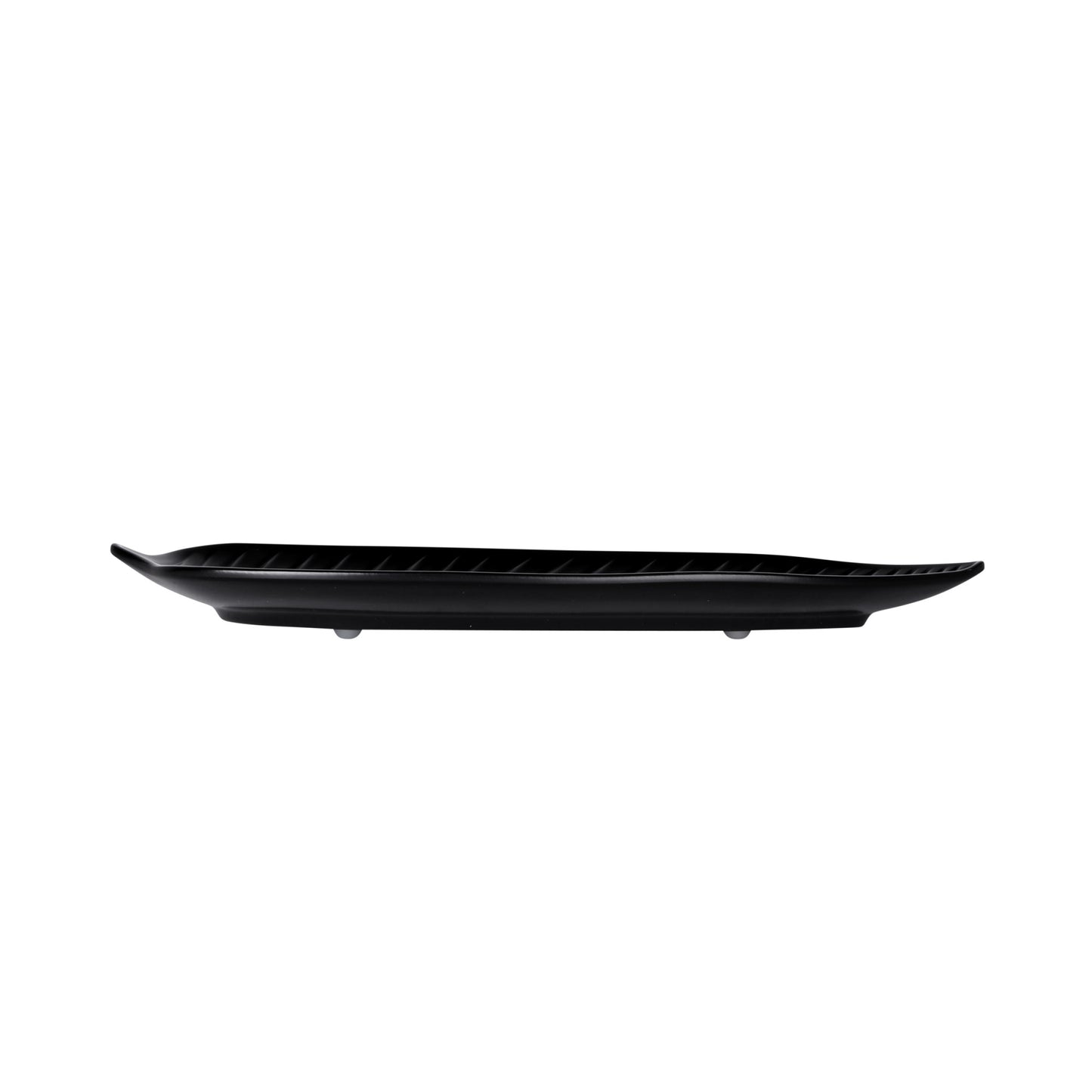 Melamine Medium Leaf Platter - Black