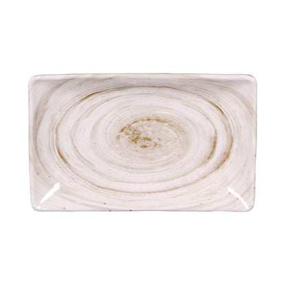 Melamine Rectangular Plate - Taupe Design