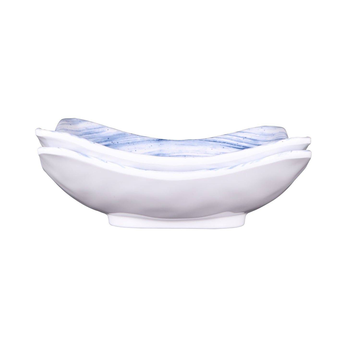 Melamine Square Bowl - Navy Design