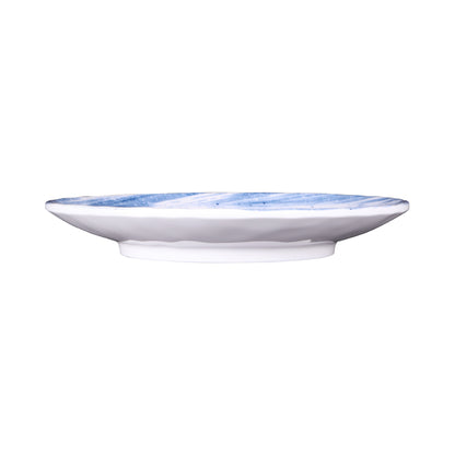Melamine Round Plate - Navy Design