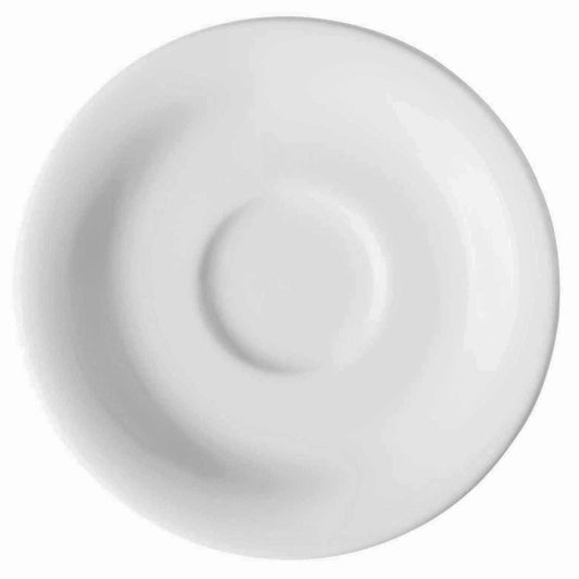 5" Bright White Porcelain Espresso Saucer, Corona Actualite (12 Pack)