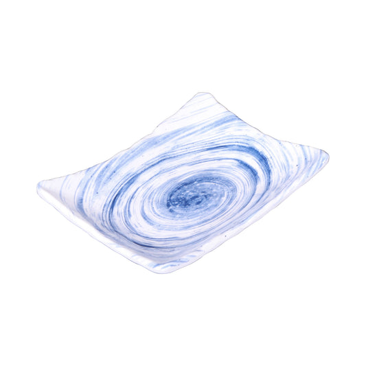 Melamine Rectangular Plate - Navy Design