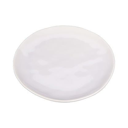 Melamine Round Plate - Cream Glaze