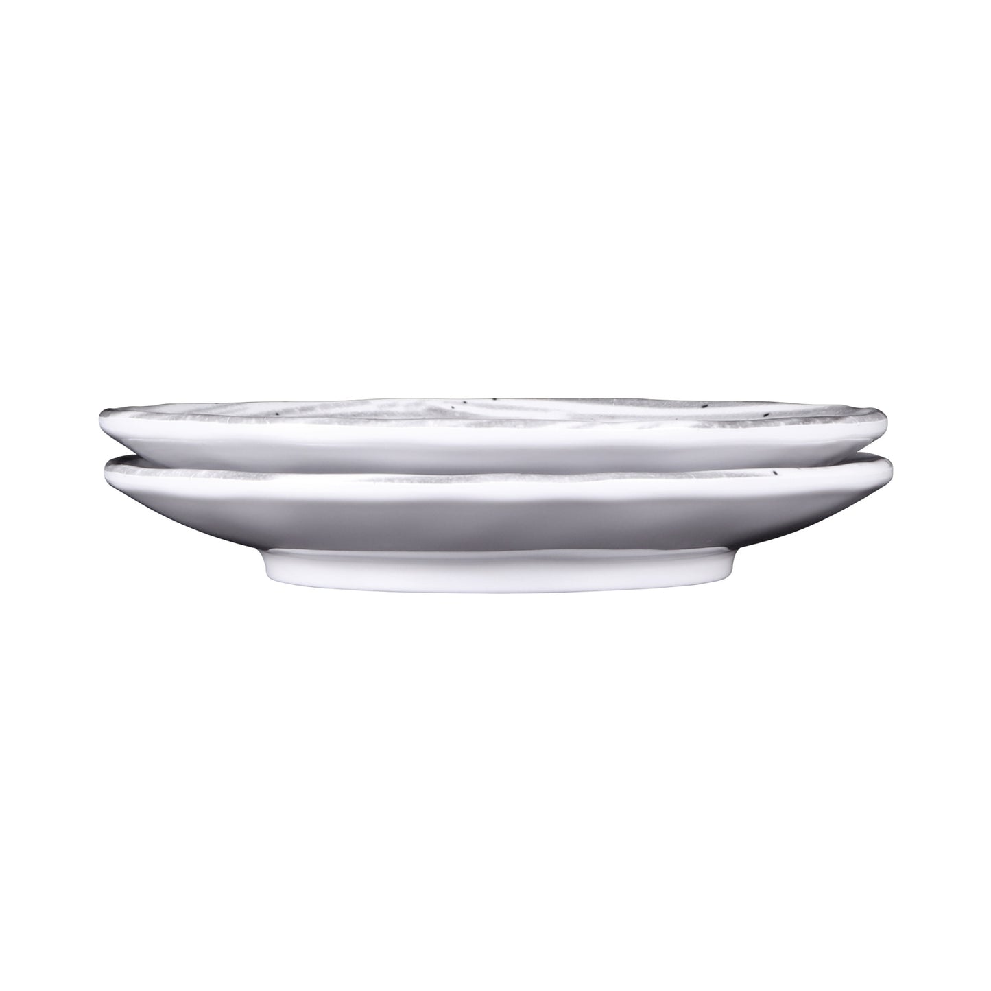 Melamine Round Plate - Black Design