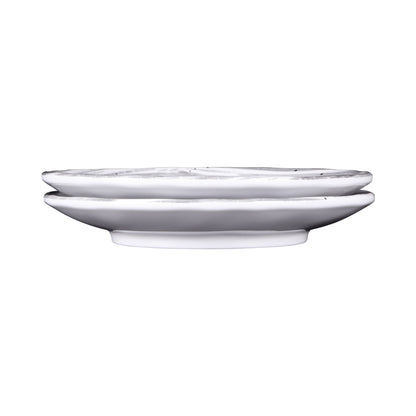 Melamine Round Plate - Black Design