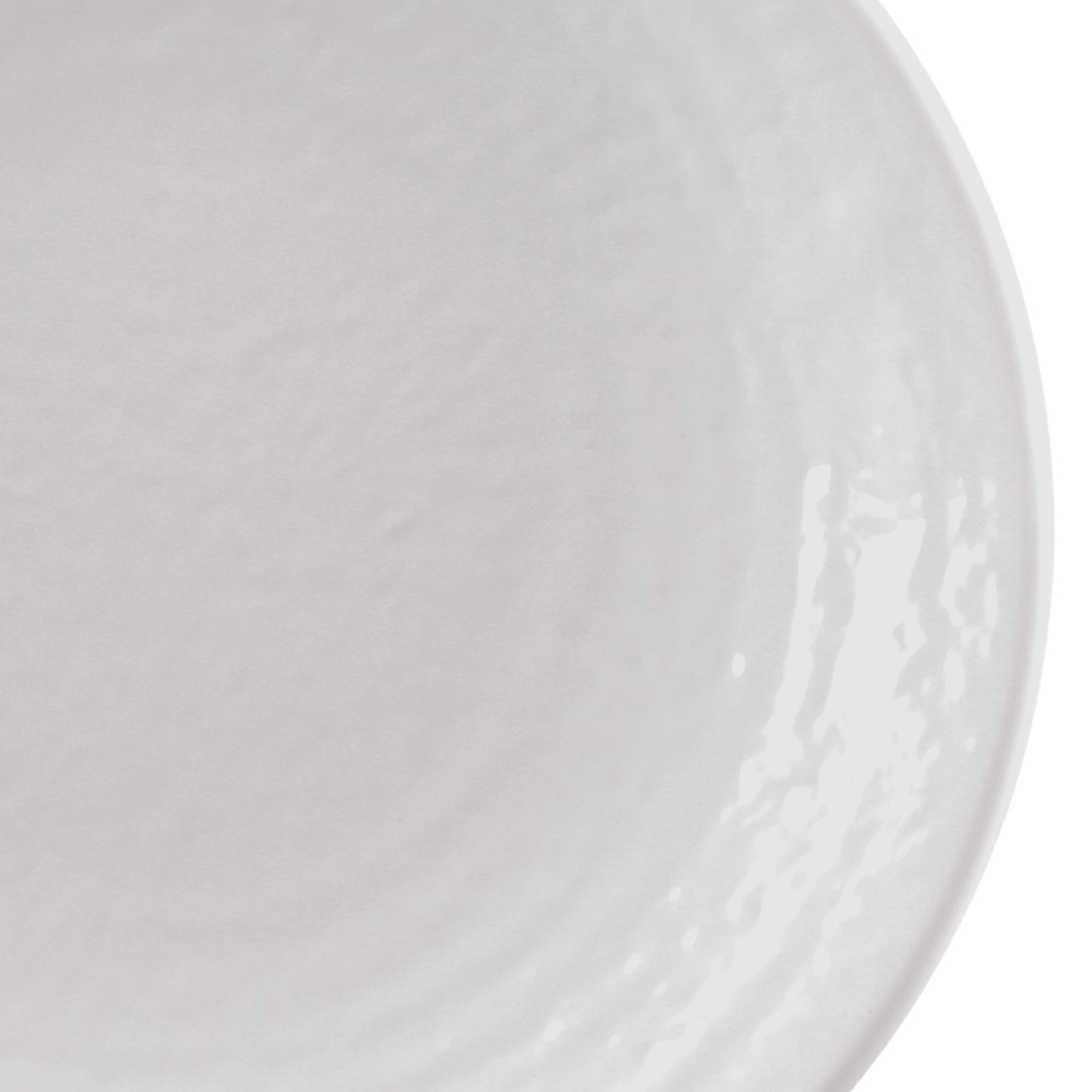 Melamine Round Pebble Plate - White