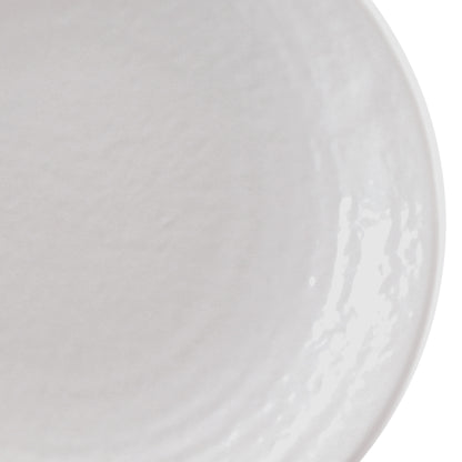 Melamine Round Pebble Plate - White