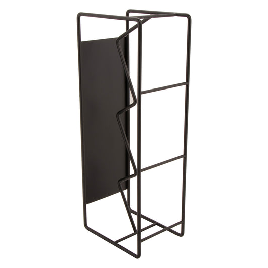 3 Tier 6 1/4" d x4 1/2" w X 15 3/4" h , Gun metal grey, Wire stand w solid metal back (Canisters not included), designed to hold GET 4" x 4" x 4" Wood and Glass Condiment Containers