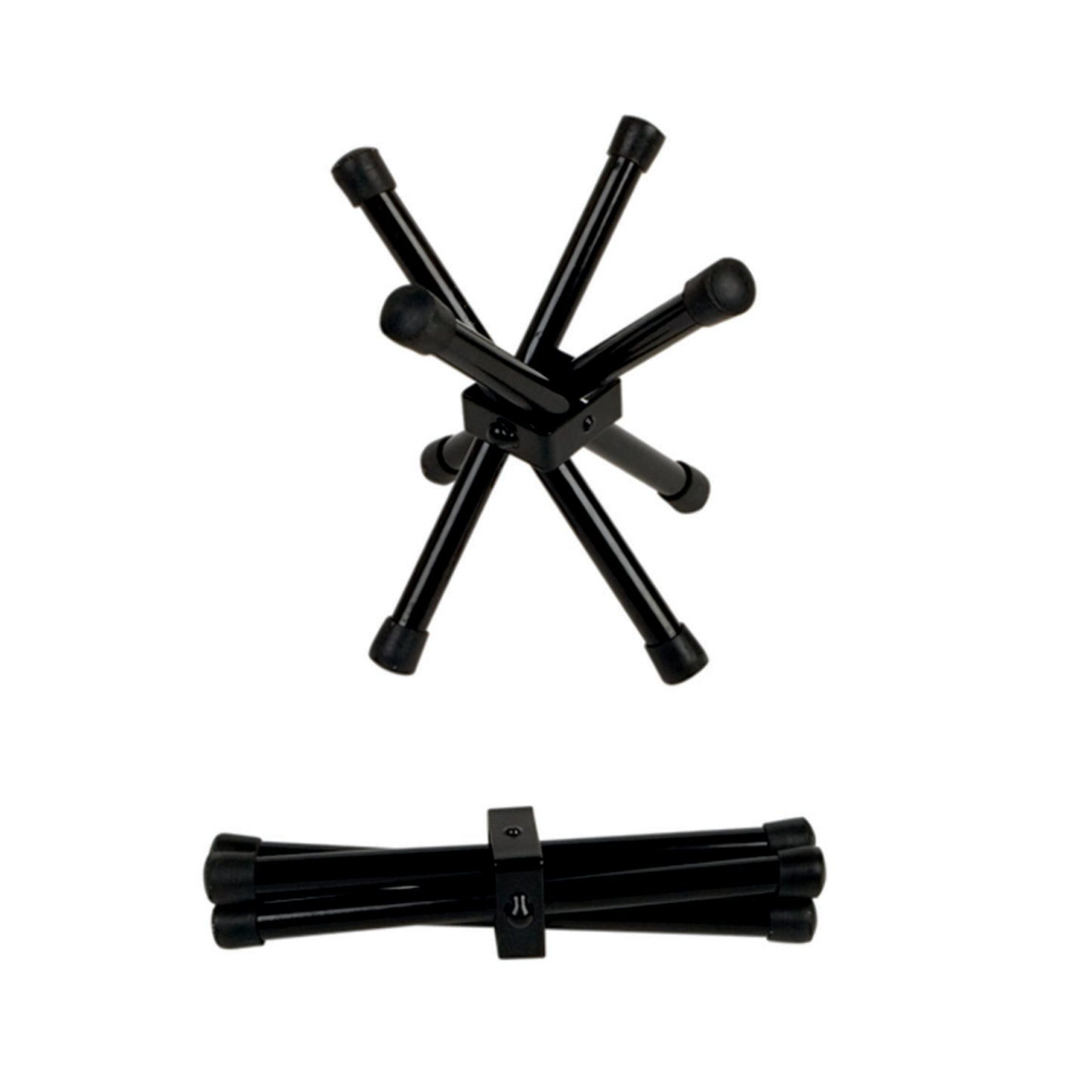 8" Black, Powder Coated Aluminum, Folding Chopsticks Stand