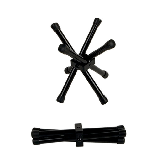 8" Black, Powder Coated Aluminum, Folding Chopsticks Stand