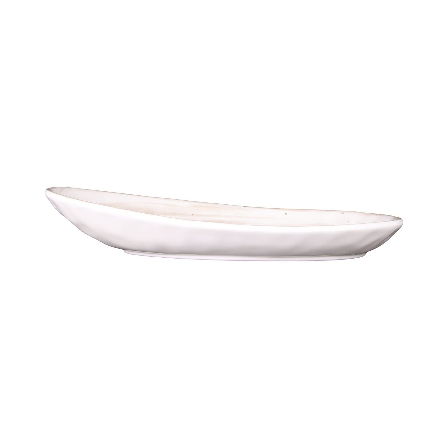 Melamine Deep Oval Plate - Taupe Design