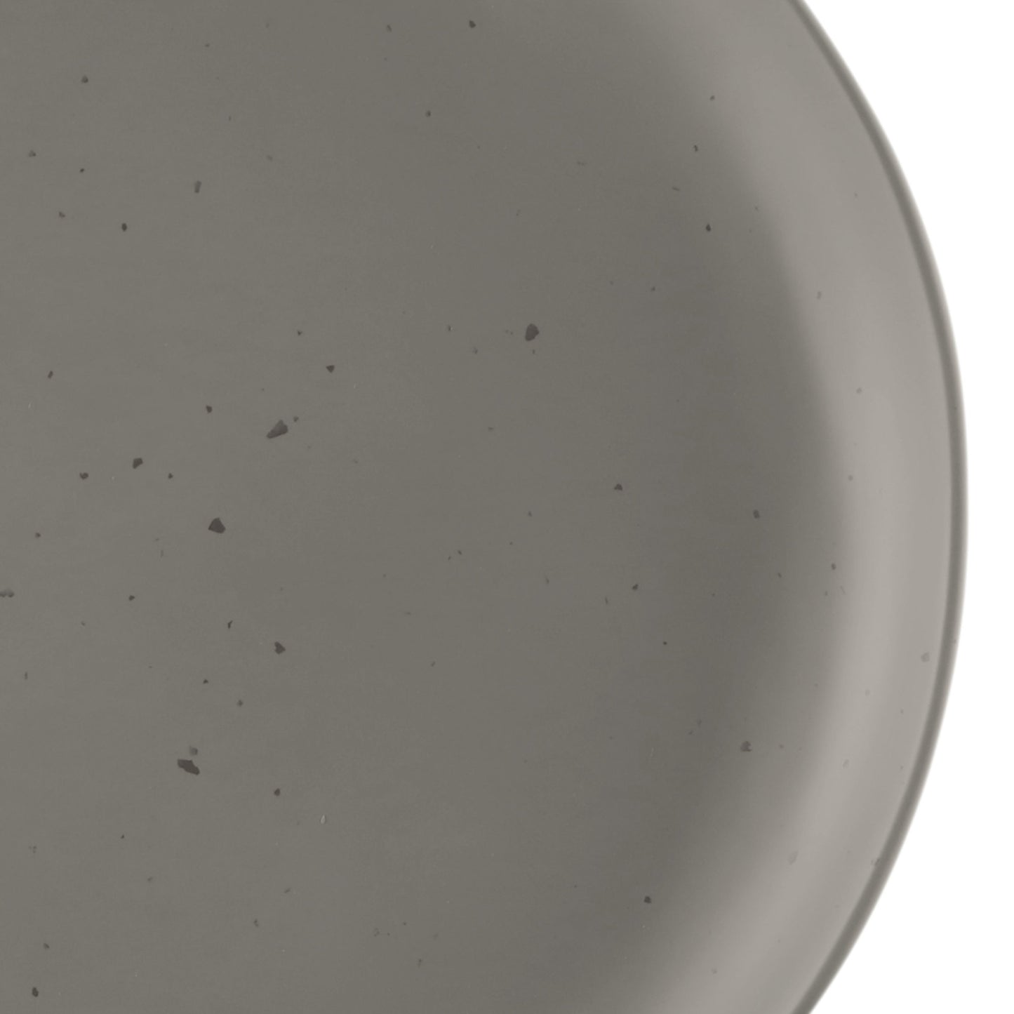 Melamine Round Plate - Dark Gray w/ Speckle