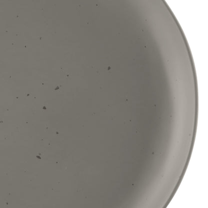 Melamine Round Plate - Dark Gray w/ Speckle