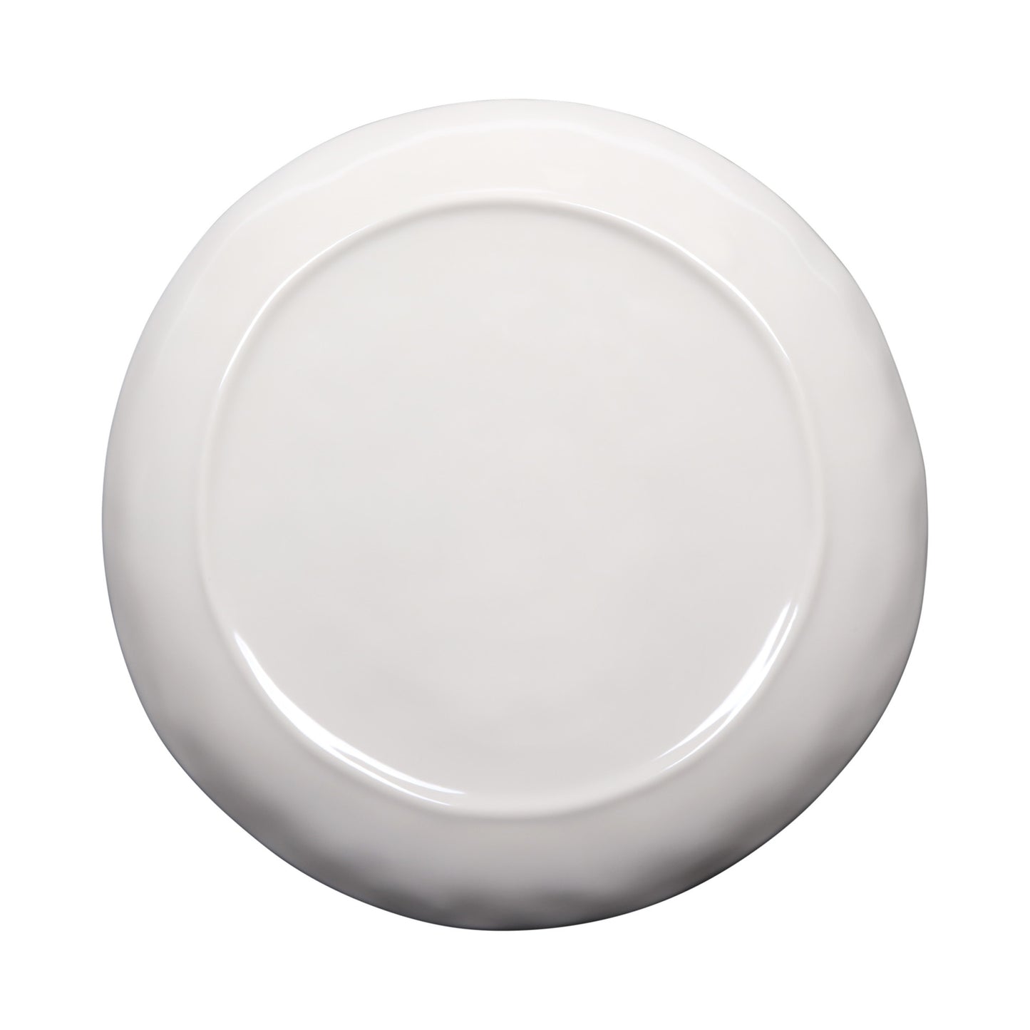 Melamine Round Plate - Cream Glaze