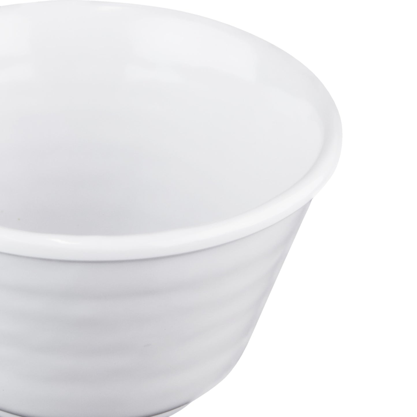 Melamine Bowl w/ 1/2" Handle - White