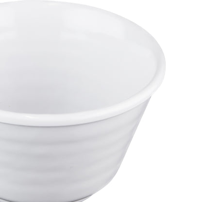 Melamine Bowl w/ 1/2" Handle - White