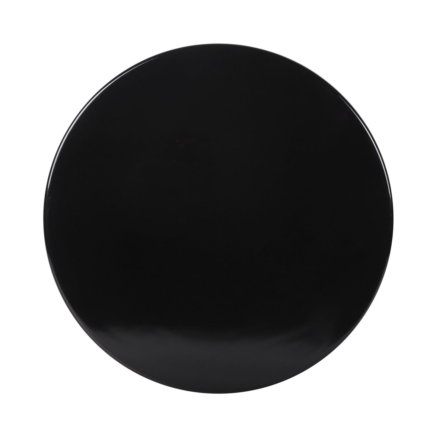 Melamine Round Flat Plate - Black