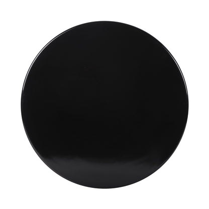 Melamine Round Flat Plate - Black