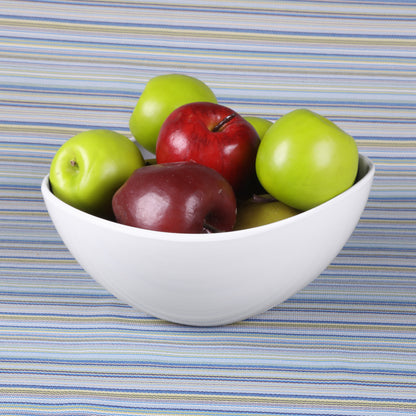Melamine Almost Oval Bowl - White