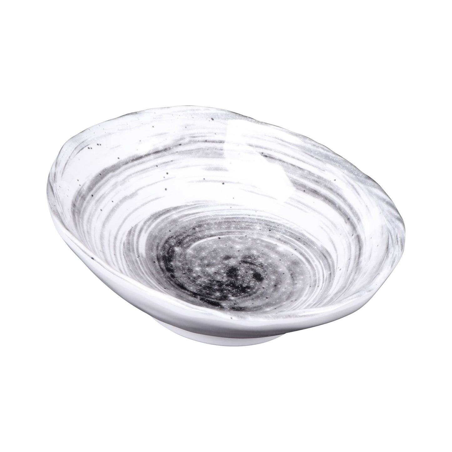 Melamine Oval Bowl - Black Design