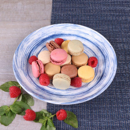Melamine Round Plate - Navy Design